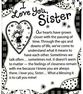 I Love You Sister Easel Plaque #3