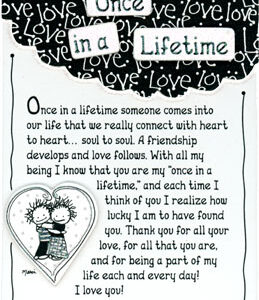 Once In A Lifetome Easel Plaque #1