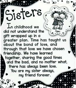 Sisters Easel Plaque #3