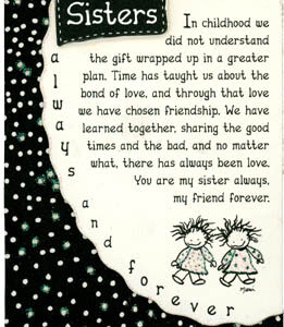 Sisters Easel Plaque #4