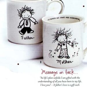 FATHER MOTHER 12 OZ. TWO MUG SET **PLEASE NOTE, WE HAVE ONLY TWO SETS IN STOCK**
