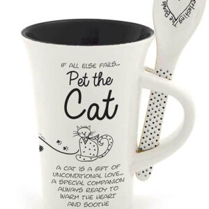 Pet The Cat Mug With Spoon